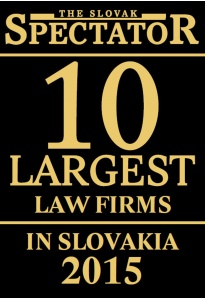 ADVOKÁTSKA KANCELÁRIA SOUKENÍK - ŠTRPKA MEDZI „TOP 10 LARGEST LAW FIRMS IN SLOVAKIA 2015“